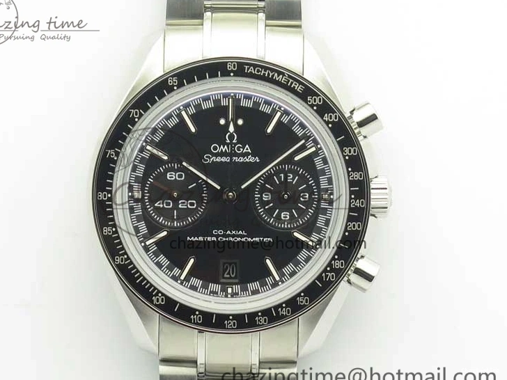 1219 WellDesigned Speedmaster Moonwatch OMF 1:1 Best Edition Black Dial SS Hand on SS Bracelet A 8043